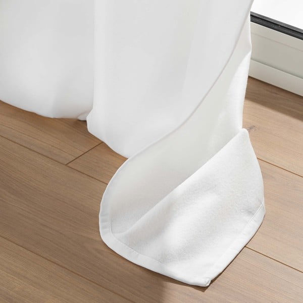 Balts mikrošķiedras siltumizolējošs aizkars 135x260 cm Micropolar – douceur d'intérieur-image-3