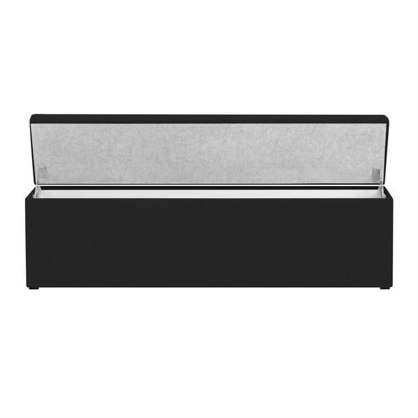 Melns otomāns Mazzini Sofas Ancona, 200 x 46 cm-image-1