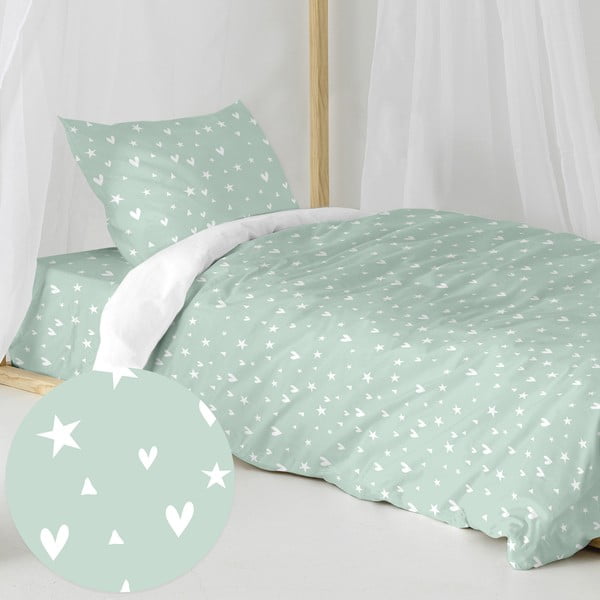 Vienguļamā kokvilnas bērnu gultas veļa 140x200 cm Fairy dust – Happy Friday