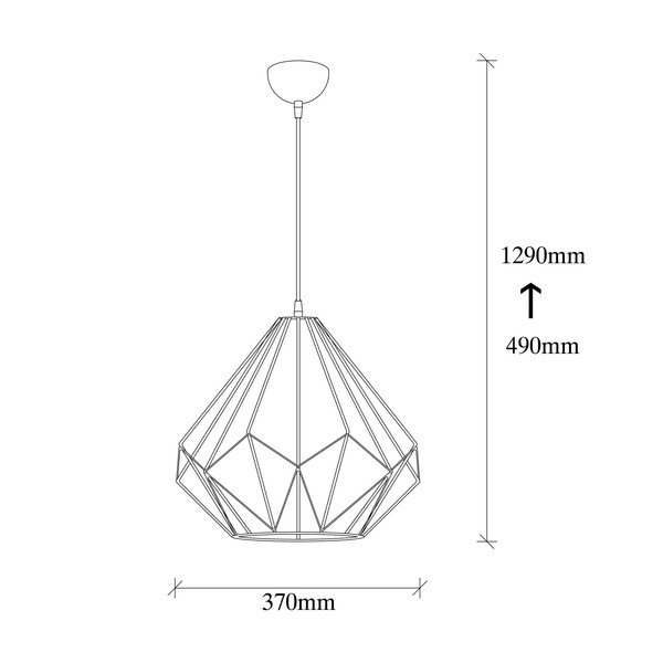 Melna piekaramā lampa ar metāla abažūru ø 37 cm Diamond – Opviq lights-image-4