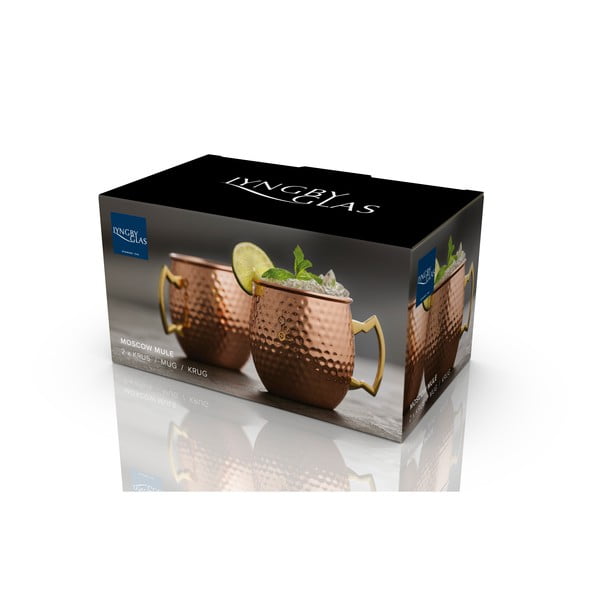 Vara krāsas tērauda krūzes (2 gab.) 400 ml Moscow Mule – Lyngby Glas-image-4
