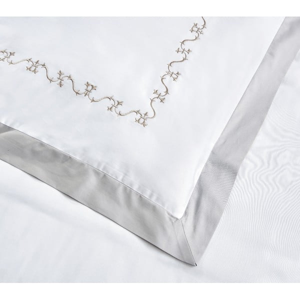 Balta divguļamā gultas veļa no kokvilnas satīna ar palagu 240x220 cm Diana – Mila Home Luxury-image-3
