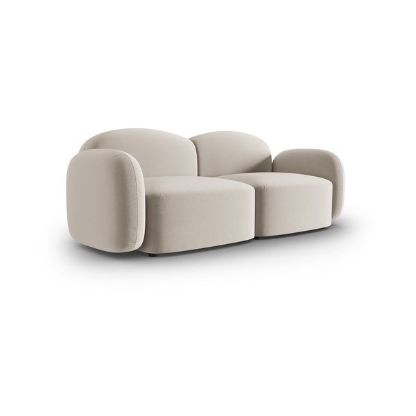 Bēšs samta dīvāns 194 cm Blair – Micadoni Home-image-2