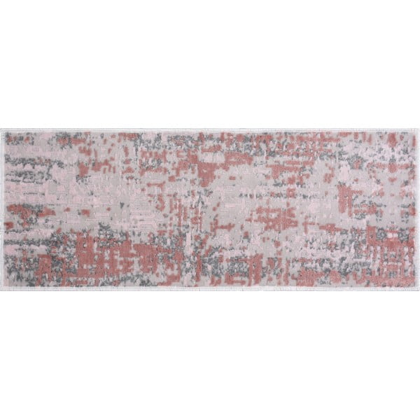 Rozā/pelēki kokvilnas kāpņu paklāji (16 gab.) 25x65 cm Milano Pembe – Vitaus