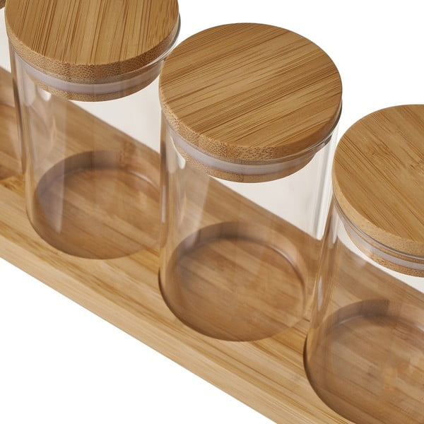 Garšvielu trauki ar statīvu (4 gab.) 220 ml – Casa Selección-image-2