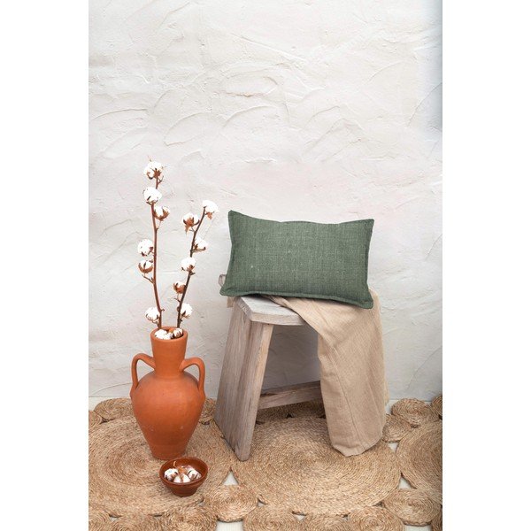 Zaļš dekoratīvais spilvens Really Nice Things Lino Moss, 35 x 50 cm-image-1