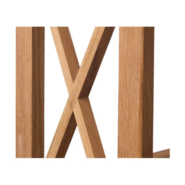 Dabīga toņa ozola masīvkoka plaukts 70x124 cm X-Shelf – Unique Furniture-image-4