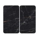 Rūdīta stikla plīts aizsargplāksnes (2 gab.) 52x30 cm Black Marble – Wenko