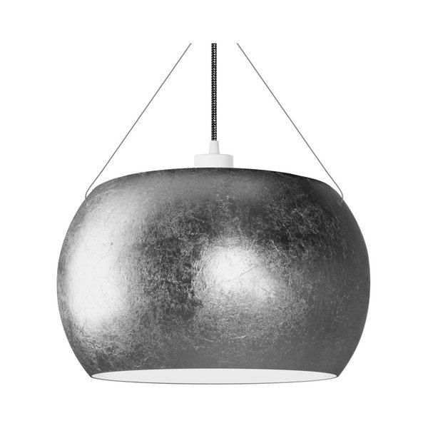 Sudraba piekaramā lampa ar melnu kabeli Sotto Luce MOMO-image-4