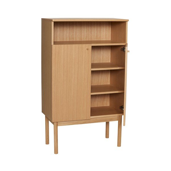 Dabīga toņa skapītis ar ozolkoka imitāciju 80x135x42 cm Ulterior – Hübsch-image-4