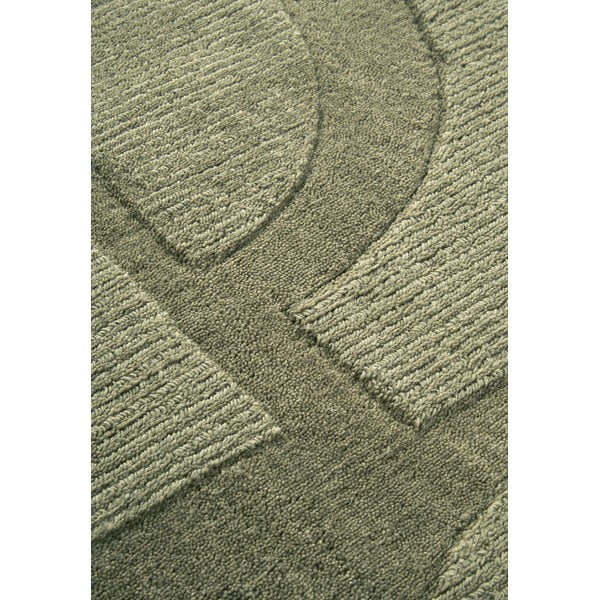 Zaļš ar rokām darināts vilnas celiņa paklājs 80x250 cm Alexis – Villeroy&Boch-image-4