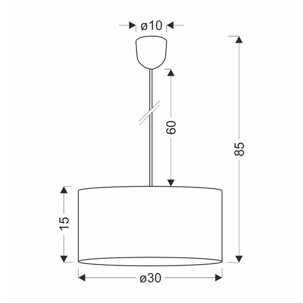 Konjakbrūna piekaramā lampa ar auduma abažūru ø 30 cm Ecoline – Candellux Lighting-image-2
