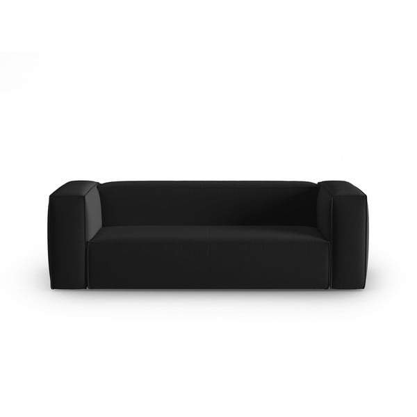 Melns samta dīvāns 200 cm Mackay – Cosmopolitan Design