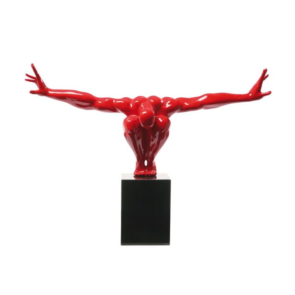 Sarkana dekoratīva statuete Kare Design Athlete, 75 x 52 cm