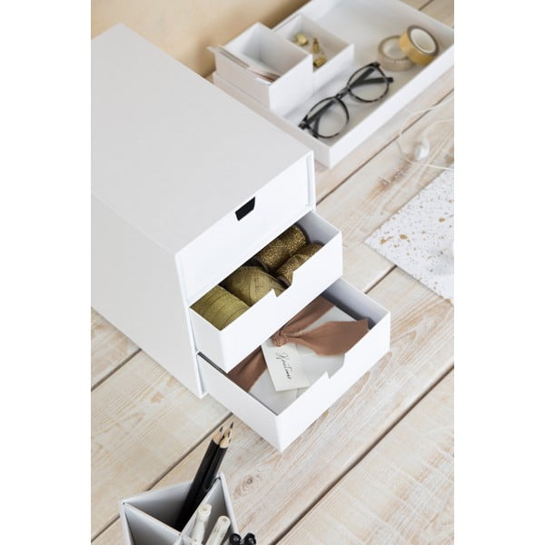 Balta uzglabāšanas kaste ar 3 atvilktnēm Bigso Box of Sweden Ingrid-image-2