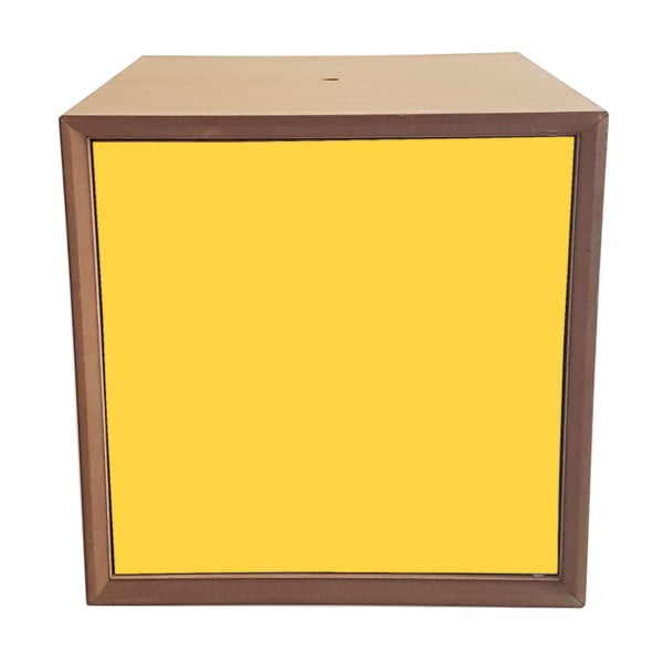 Plaukts ar dzeltenām durvīm Ragaba PIXEL, 40 x 40 cm