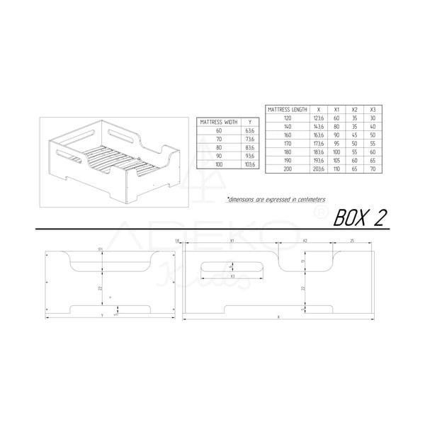 Bērnu gulta no priedes koka 70x160 cm Box 2 – Adeko-image-3
