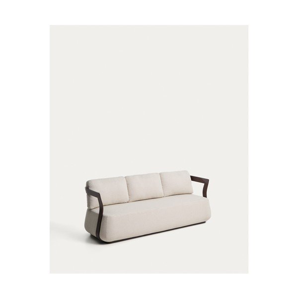 Brūns/bēšs polsterēts dārza dīvāns Tamaris – Kave Home