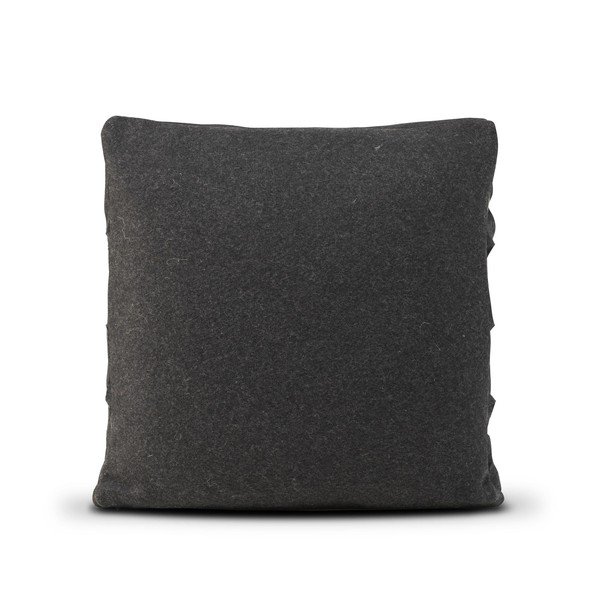 Melns vilnas spilvendrānas pārvalks HF Living Felt Structured, 50 x 50 cm-image-1