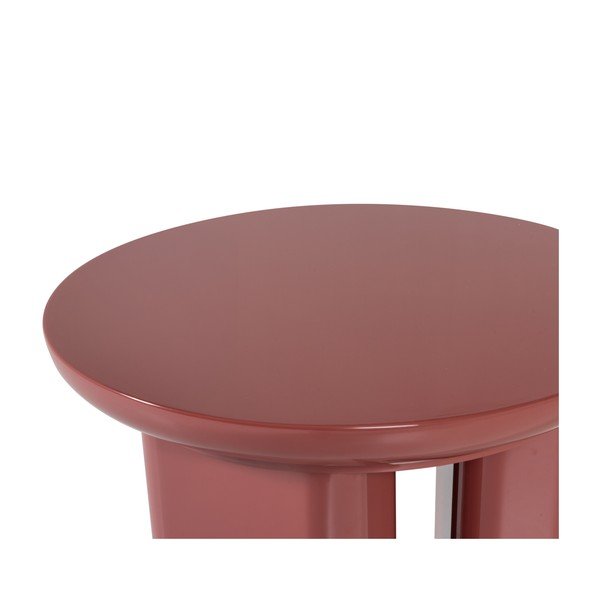 Spīdīgs apaļš sānu galdiņš ø 40 cm Orivo – WOOOD-image-4