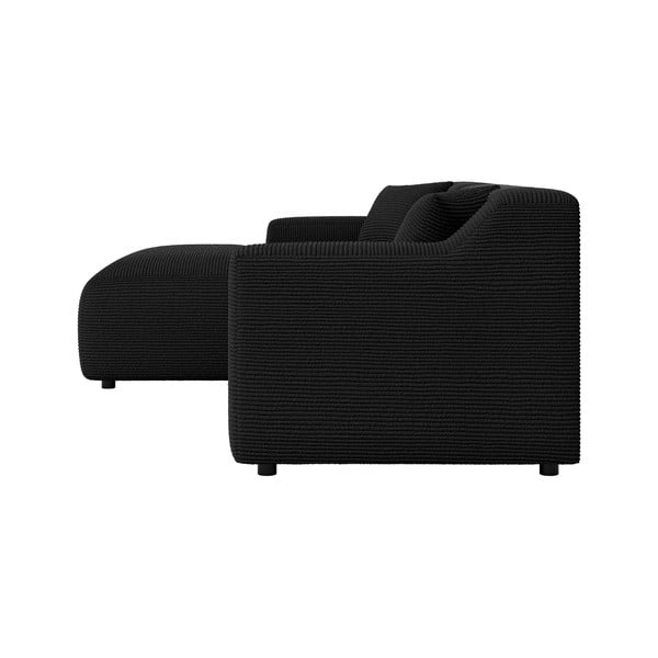 Melns velveta stūra dīvāns (ar kreiso stūri/ar zvilni) Martin – Ropez-image-3