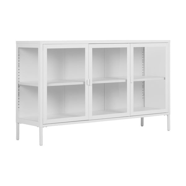 Balta metāla vitrīna 140x85 cm Brisbane – House Nordic-image-1