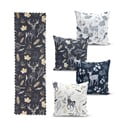 4 Ziemassvētku spilvendrānu un galdauta komplekts Minimalist Cushion Covers Christmas Forest