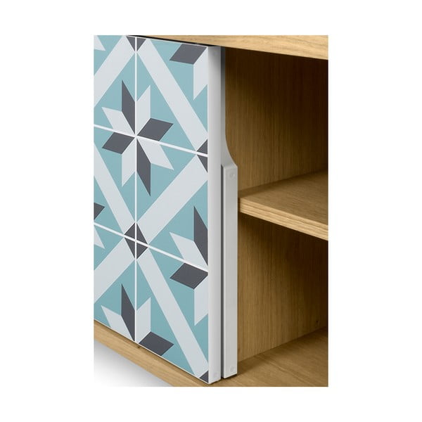 Ozolkoka TV galdiņš ar metāla kājām TemaHome Dann Makaresh-image-1