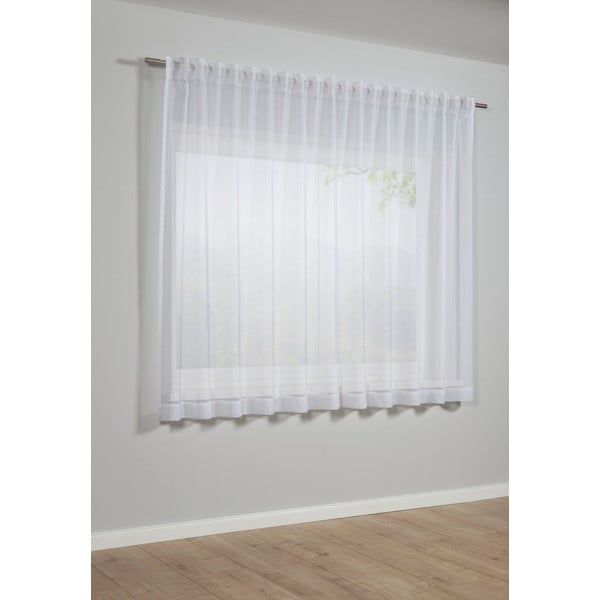 Balts aizkars 175x450 cm Voile Uni – Gardinia-image-2