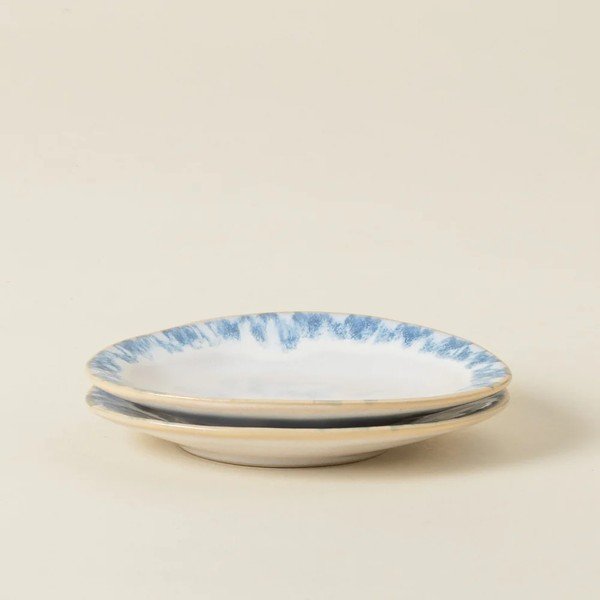 Balts/zils deserta akmensmasas šķīvis Brisa – Costa Nova-image-2