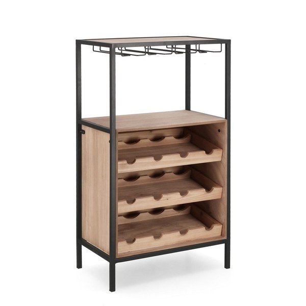 Dabīga toņa vīna skapis pudeļu skaits 12, 51x91x30 cm Isaac – Yes Everyday-image-2