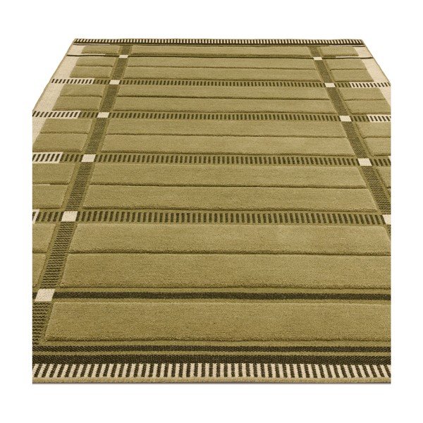 Zaļš/bēšs ar rokām darināts vilnas paklājs 160x230 cm – Asiatic Carpets-image-3