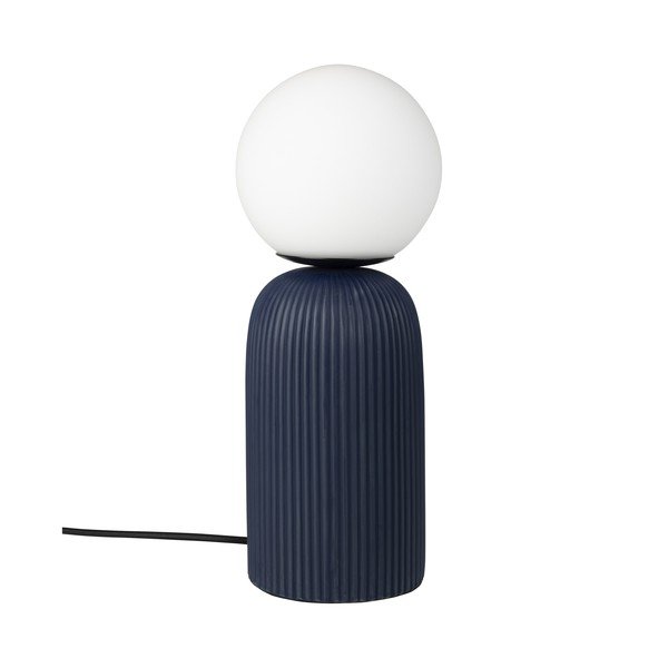 Zila keramikas galda lampa ar stikla abažūru (augstums 38 cm) Dash – Zuiver