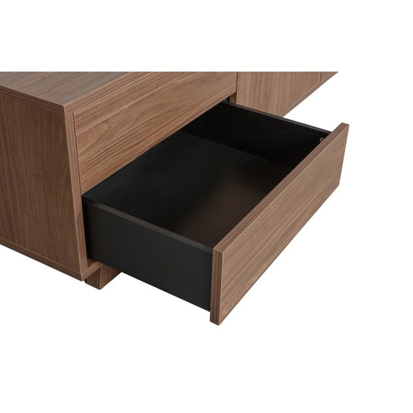 Dabīga toņa TV galdiņš ar riekstkoka imitāciju 160x42 cm Seppe – WOOOD-image-3