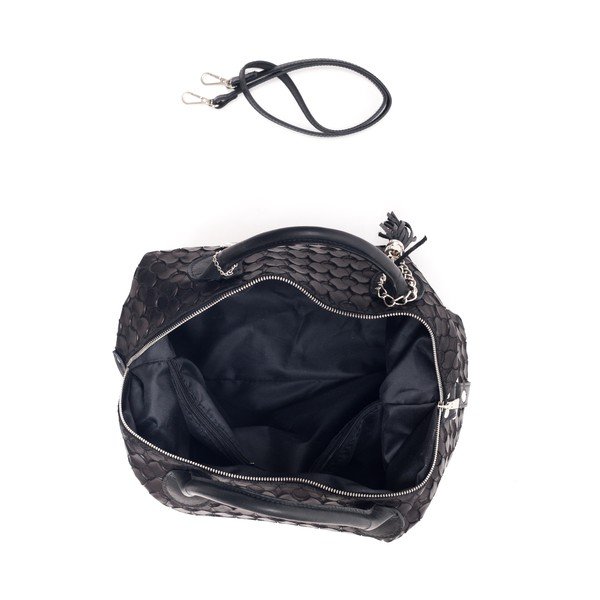 Carola ādas rokassoma, melna-image-3