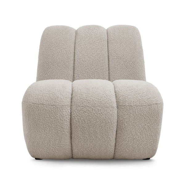 Bēšs atpūtas krēsls no buklē auduma Janissaire – Bobochic Paris-image-3