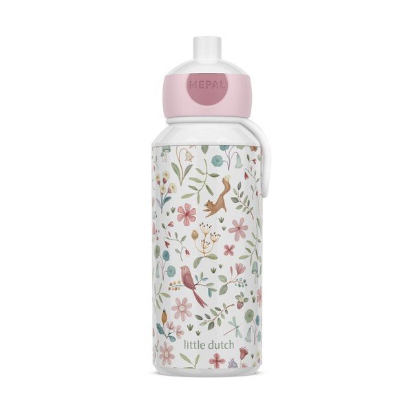 Balta/rozā plastmasas bērnu pudele 400 ml Fairy Wonders – Mepal