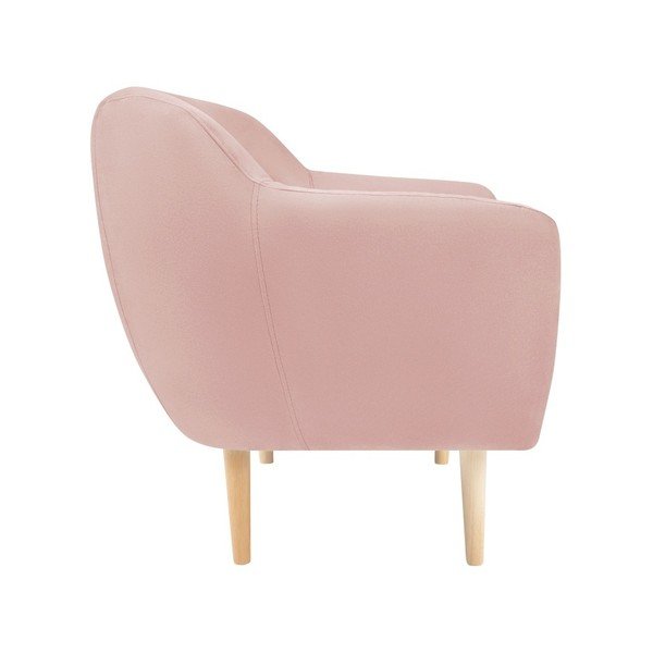 Gaiši rozā samta atpūtas krēsls Mazzini Sofas Sardaigne-image-3