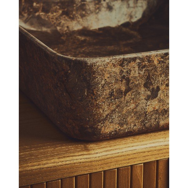 Pelēka akmens izlietne 40x40 cm Darnen – Kave Home-image-2