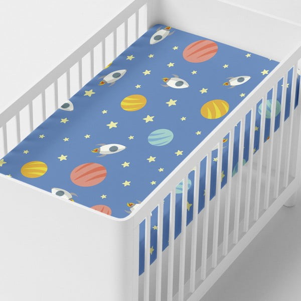 Bērnu kokvilnas palags Happynois Astronaut, 120 x 60 cm-image-1