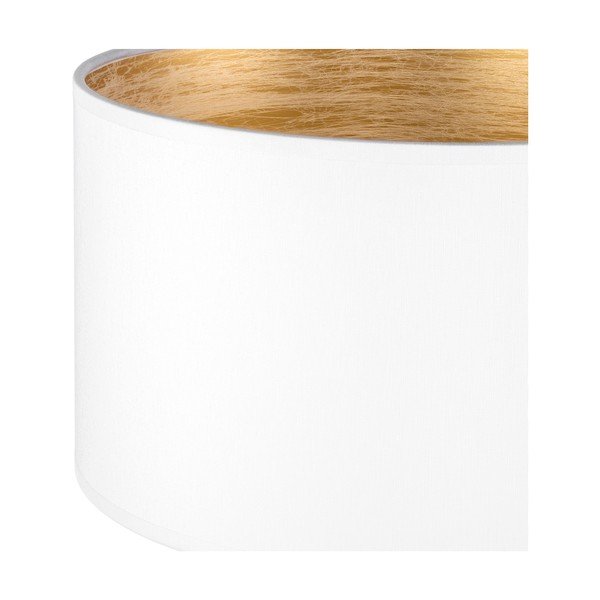 Balta galda lampa ar zelta detaļām Sotto Luce Tres S, ⌀ 25 cm-image-1