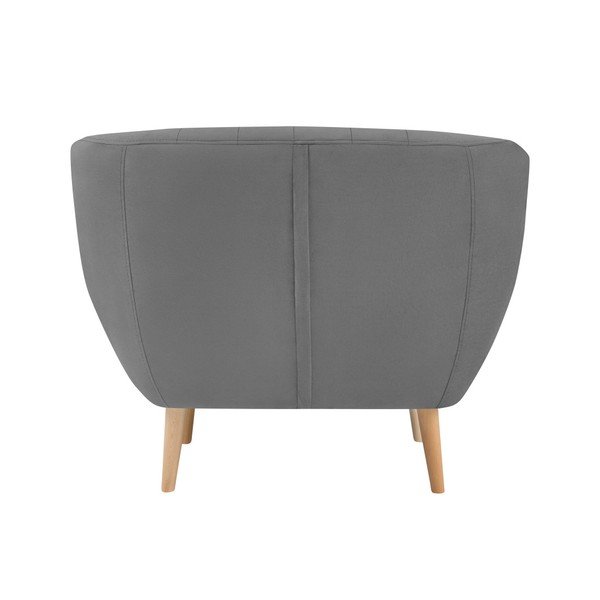 Pelēks samta atpūtas krēsls Mazzini Sofas Sardaigne-image-4