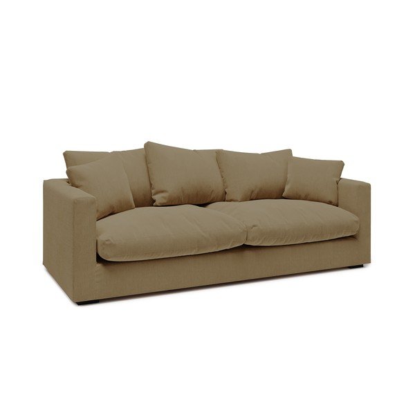 Bēšs velveta dīvāns 220 cm Comfy – Scandic-image-1