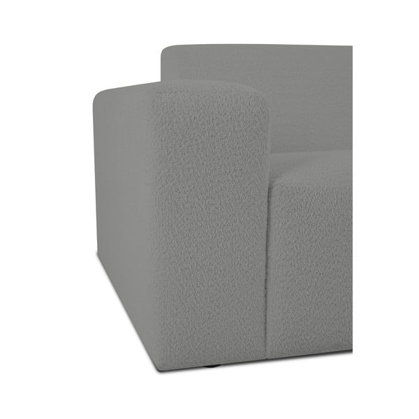 Pelēks modulārais dīvāns no buklē auduma (ar kreiso stūri) Roxy – Scandic-image-3