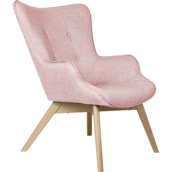 Gaiši rozā atpūtas krēsls Niko – Ropez