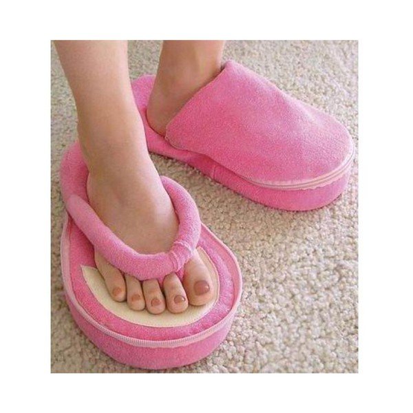 Rozā atmiņas putu pedikīra čības InnovaGoods-image-1