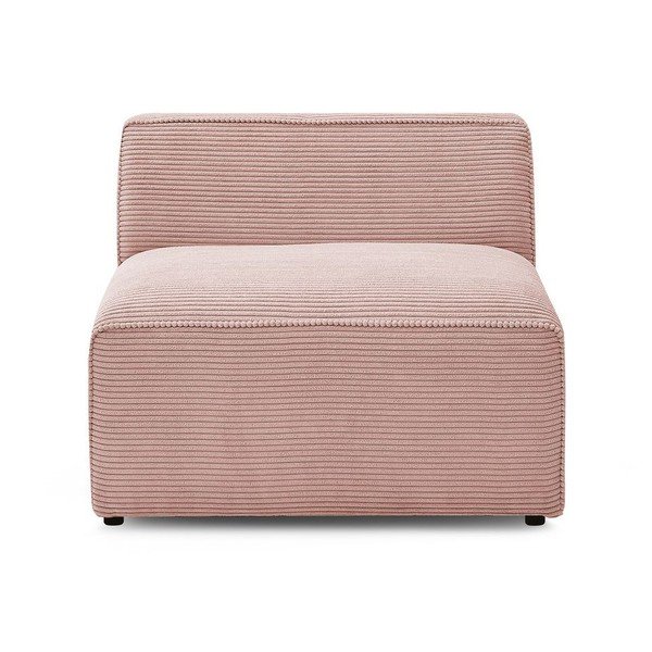 Rozā velveta (vidējā moduļa) modulārā dīvāna daļa Megeve – Bobochic Paris