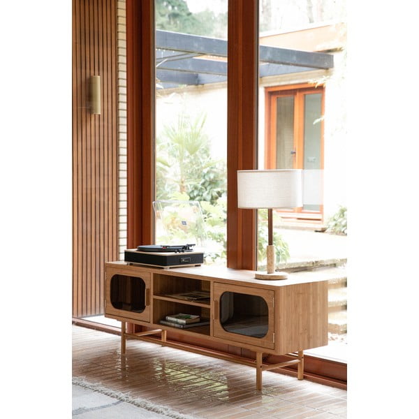 Dabīga toņa bambusa TV galdiņš 150x55x40 cm Caroun – Dutchbone-image-1