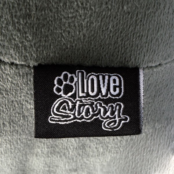 Tumši zaļa būdas veida gulta kaķiem 38x35 cm – Love Story-image-2