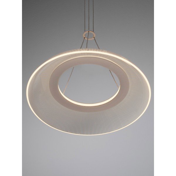 Matēti balta alumīnija LED piekaramā lampa ar akrila stikla abažūru ø 40 cm Mantle – Nova Luce-image-1